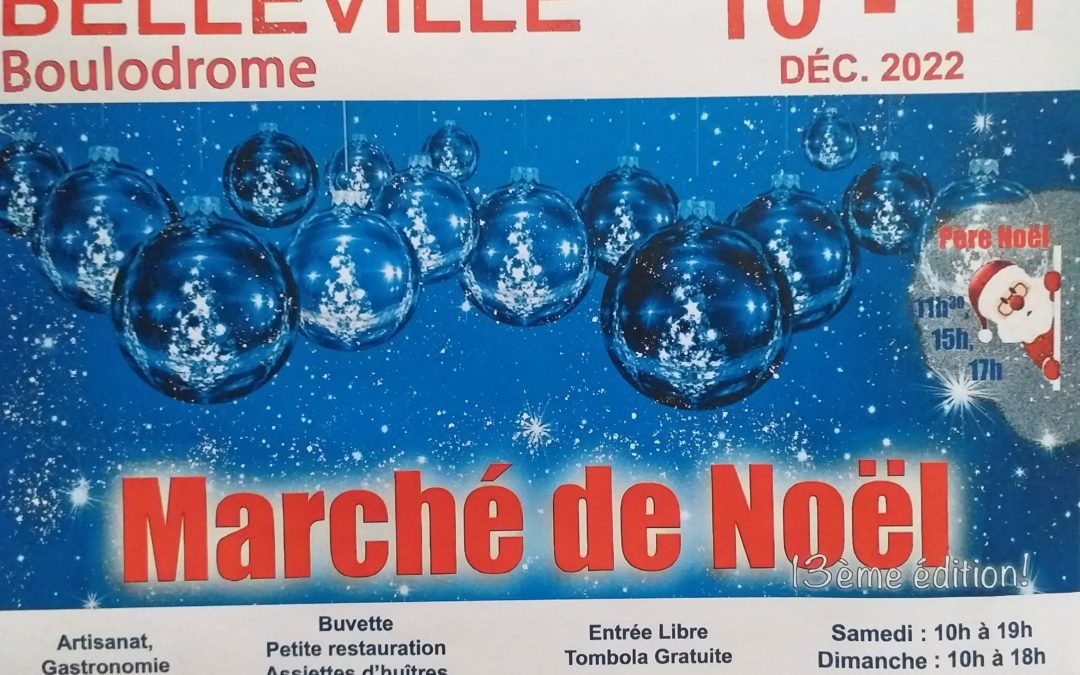 10-11 Décembre 2022 – Marché de Noël à Belleville en Beaujolais